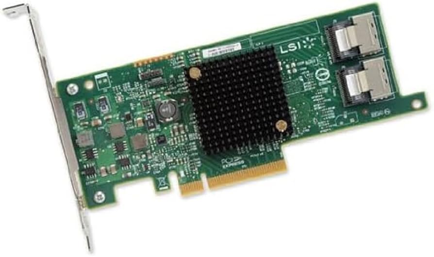 LSI 9207 카드. PCIE 3.0을 지원한다.